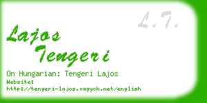 lajos tengeri business card